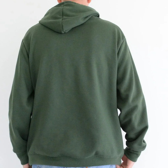 Mossy Oak Green And Brown Camo Patriotic Flag Hooded Pullover Sweater Large - Picture 3 of 10